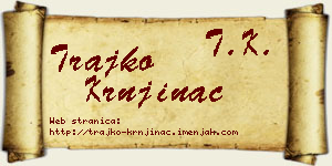 Trajko Krnjinac vizit kartica